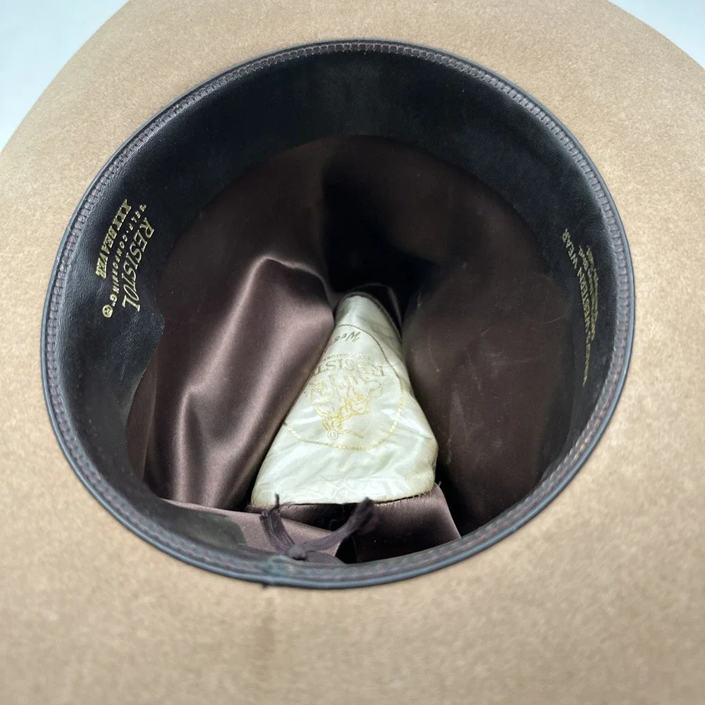 Vtg Resistol XXX Beaver Felt Cowboy Hat 7 1/8 Canyon Self Conforming Long Oval